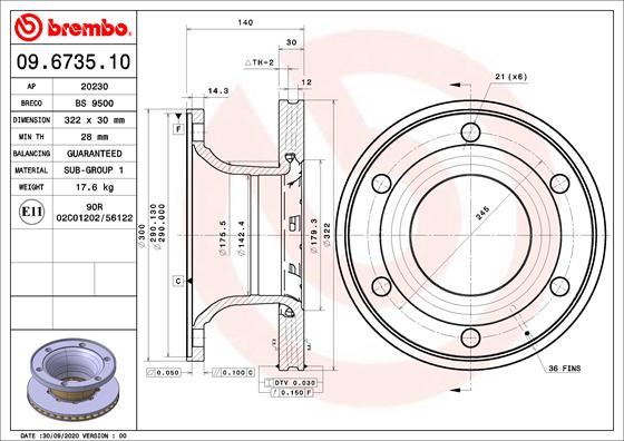 FREN DİSKİ RENAULT TRUCKS MIDLINER 10/82-01/00