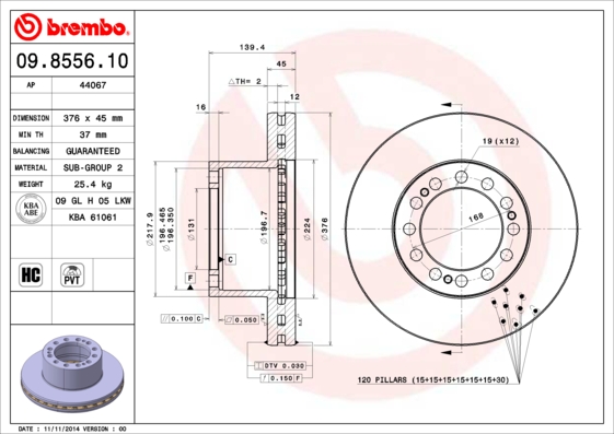 FREN DİSKİ SAF SAUER ACHSEN AXLE SK RB 9019