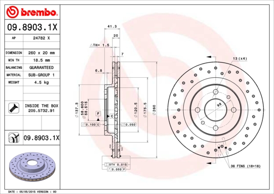 FREN DISK ON HAVA KANALLI 260-4 LADA VEGA 112 HATCHBACK 95 - DELIKLI