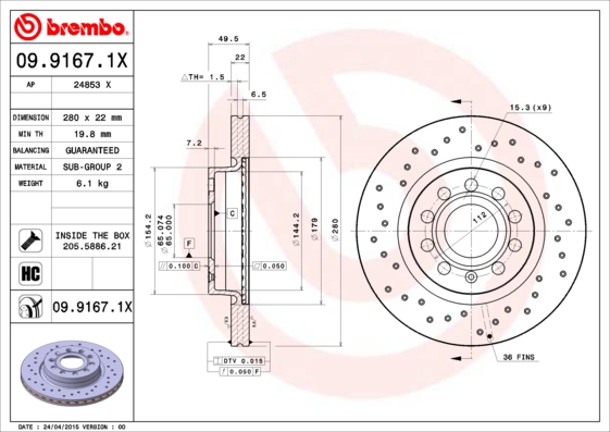 ÖN FREN AYNASI GOLF V-VI-JETTA III-IV-CADDY III-A3 03 LEON 05 TOLEDO-OCTAVIA 04 280X22X9DLXHAVALI 986479098-DF4294