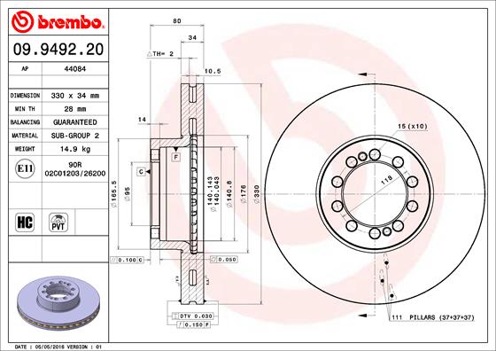 FREN DİSKİ RENAULT TRUCKS D 01/13- -RENAULT TRUCKS MIDLUM 01/00-