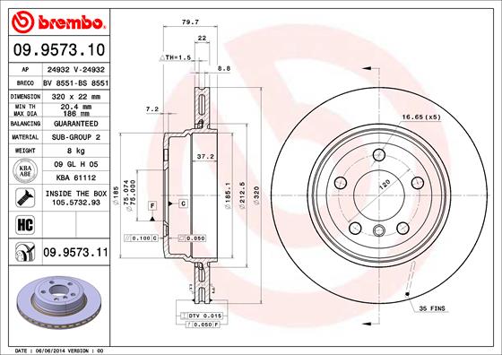 FREN DISKI ARKA KAPLAMALI BMW X3 E83 2.0-2.5-3.0/D 2004-2010
