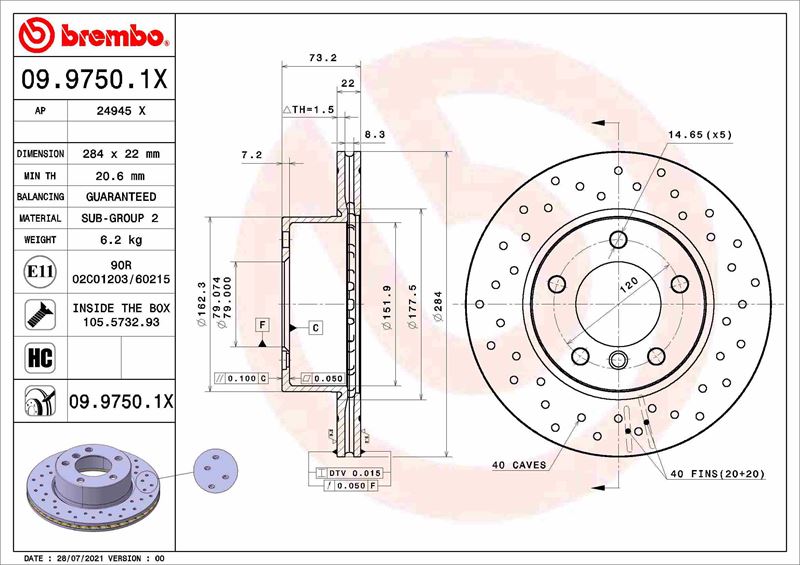 FREN DİSKİ BMW 1 E81 09/06-09/12-BMW 1 E87 02/03-01/13