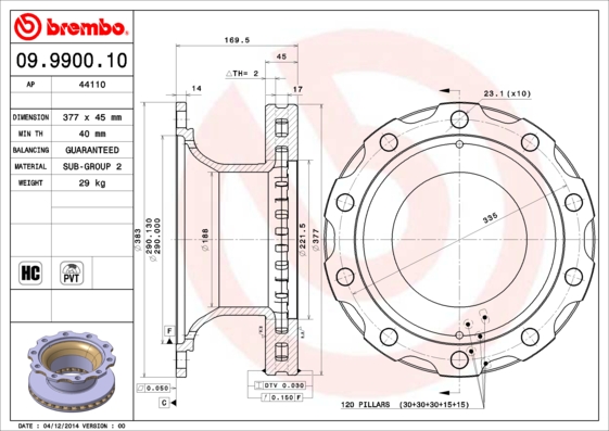 FREN DİSKİ BPW AXLE