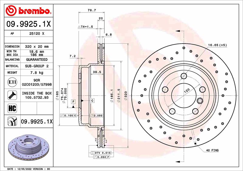 FREN DISKI ARKA BMW X5 E70 LCI F15 X6 E71 F16 ÇİZGİLİ