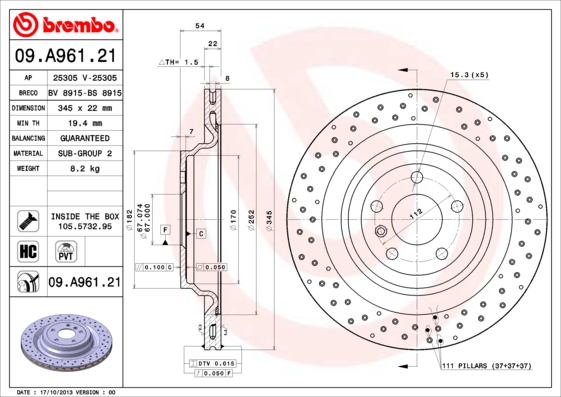FREN DISKI ARKA 4-MATİC MERCEDES W166 X166