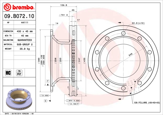 FREN DİSKİ BPW BERGİSCHE ACHSEN AXLE SB 4309 -BPW BERGİSCHE ACHSEN AXLE SB 4345 SH SERİES