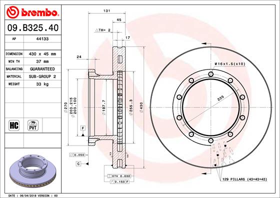FREN DİSKİ BOVA FUTURA 09/84- -NEOPLAN CİTYLİNER 04/73- -NEOPLAN JETLİNER 09/73-09/93-NEOPLAN SKYLİN