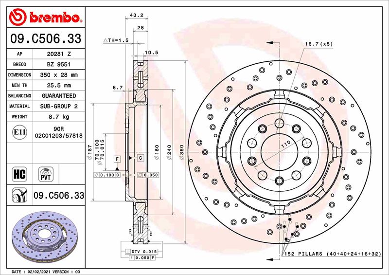 FREN DİSKİ ALFA ROMEO GIULIA 952 10/15- -ALFA ROMEO STELVIO 949 12/16-