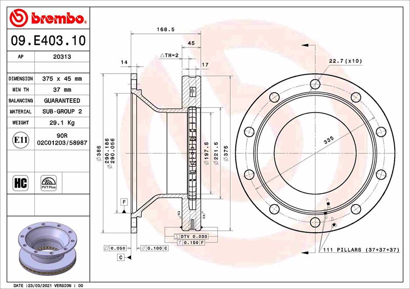 FREN DİSKİ SCHMITZ CARGOBULL AXLE