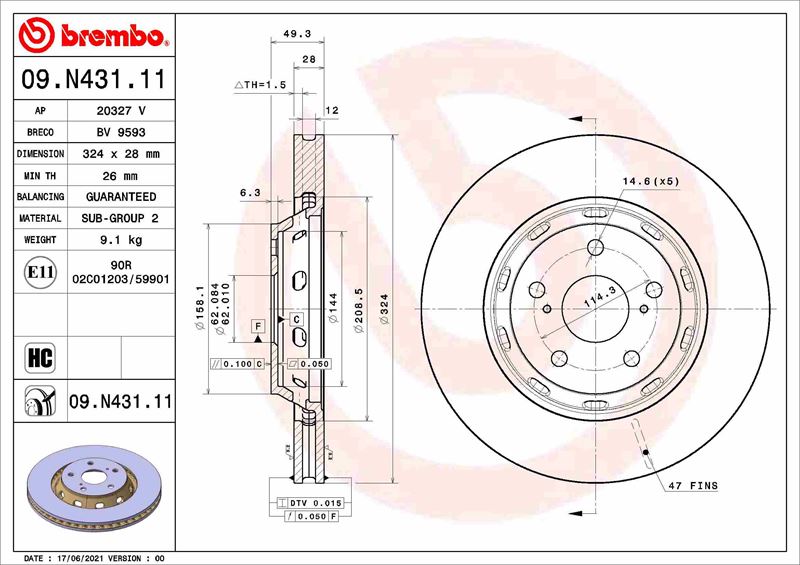 FREN DİSKİ TOYOTA VENZA V1 11/08-11/16