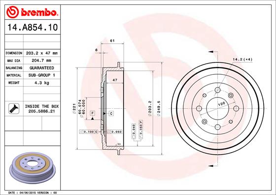 FREN KAMPANASI FIAT GRANDE PUNTO 199 06/05- -FIAT PUNTO 199 01/12- -FIAT PUNTO EVO 199 07/08-