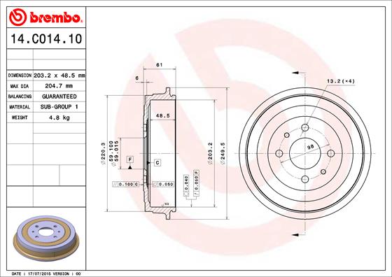 FREN KAMPANASI CITRO N NEMO BOX BODY/MPV AA 02/08- -CITRO N NEMO MPV 04/09- -PEUGEOT BIPPER AA 0