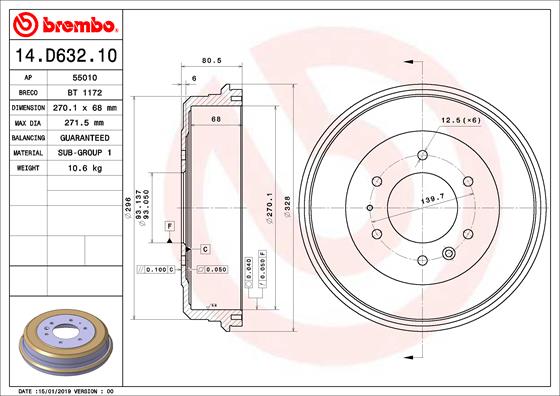 FREN KAMPANASI MAZDA B-SERIE UN 11/98-12/08-MAZDA BT-50 PİCKUP CD. UN 08/06-12/15
