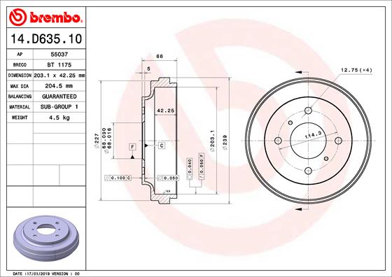 FREN KAMPANASI NISSAN DFAC TIIDA HATCHBACK C11 07/05- -NISSAN DFAC TIIDA SALOON C11 04/05- -