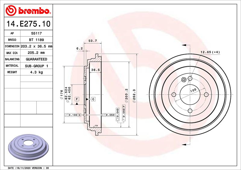 FREN KAMPANASI HYUNDAI ACCENT IV RB 11/10- -HYUNDAI ACCENT IV SALOON RB 08/10- -HYUNDAI ACCENT V