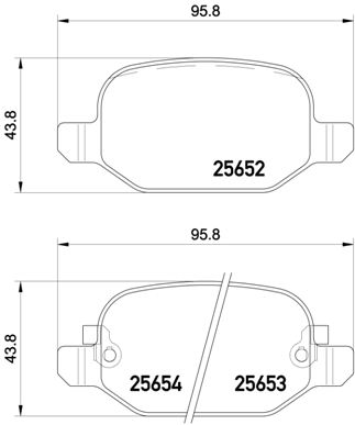 ARKA FREN BALATASI FIAT 500L 12 0.9 1.3DMTJ 1.4 1.6D MTJ