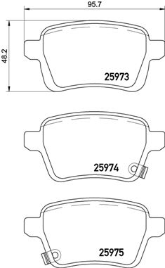 ARKA FREN BALATASI OPEL CORSA E 14 19 ADAM 14 19 15 JANT RPO J67 FIAT EGEA 16 500L 13 264MM