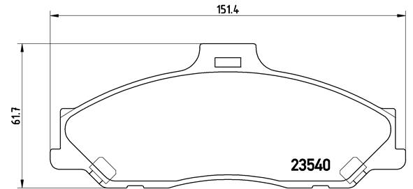 ÖN BALATA RANGER 2.5 D TD 4X4 99 3.0 TDCİ 05 MAZDA B SERİSİ 2.5 D TD 98 GDB3353