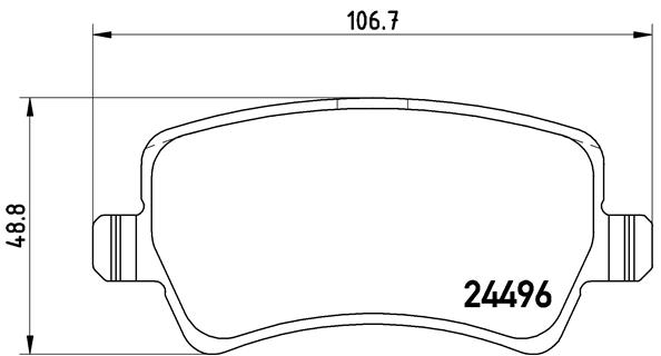 ARKA FREN BALATASI S-MAX 09 06 GALAXY III 06 VOLVO S60 10 S80 06 V60 -V70 06 XC60 08 XC70 06 RANGE ROVER EVOQUE 11