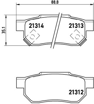 BALATA FREN ARKA- HONDA CIVIC 96 00/JAZZ 02 10/ROVER 90