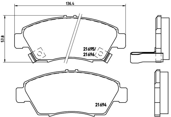 FREN BALATASI ON HONDA CIVIC 1.6 1992-2000 CRX 91- CRZ 10-