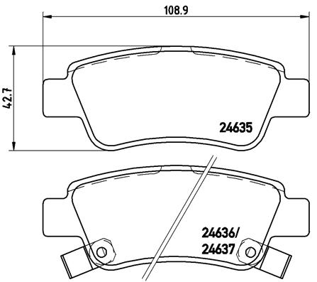 FREN BALATA ARKA HONDA CRV 07 11 2.0 I-VTEC R20A - 2.2 DIZEL // CRV 12 R20A 2.0 BENZINLI