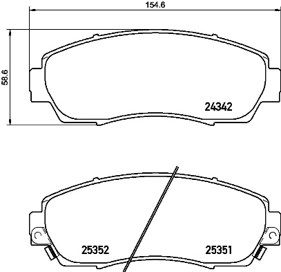 BALATA FREN ON- HONDA CRV 07 12 DIZEL LOW-MET