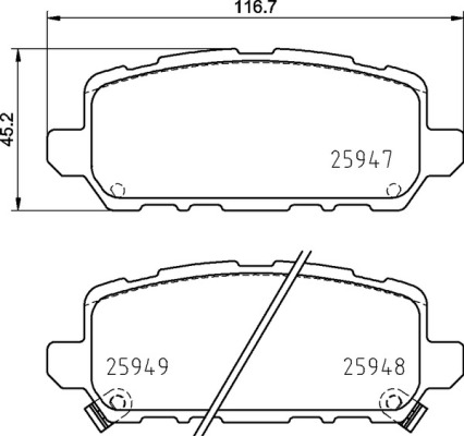 BALATA FREN ARKA- HONDA HR-V 1.5-1.6 15