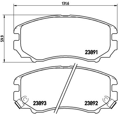 FREN BALATASI ON HYUNDAI :ELANTRA 95 05-MATRIX 01 10-SONATA 96 98 SSANGYOUNG KORANDO 98 06