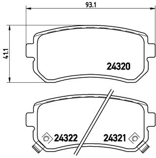 FREN BALATASI ARKA HYUNDAI ACCENT ERA 06- -I20 08-15-I30 07-12-IX20 10- -IX35 10- -SONATA 10-14-KIA