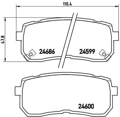 BALATA FREN ARKA- HYUNDAI STAREX-H1 08 12/IX55 11 12/KIA CARNIVAL 09 12 LOW-MET