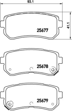 FREN BALATASI ARKA HYUNDAI KONA 1.0 1.6 17- IX20 1.4 1.6 10-19 LOW-MET