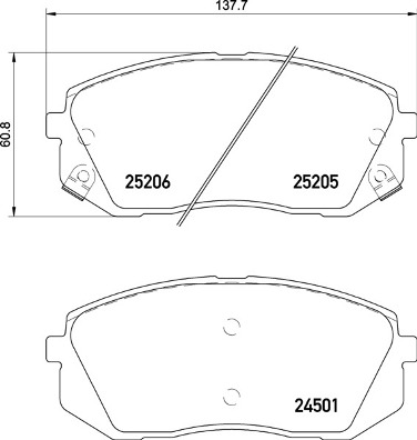 BALATA FREN ON- HYUNDAI KONA 17 16 JNAT /TUCSON 1.6 GDI 2016 / IX35 2014 / I40 12 13