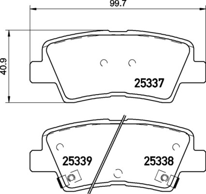 BALATA FREN ARKA- HYUNDAI I40 11 I30 12 ACCENT BLUE KIA CEED 12 KIA RIO 11 COROLLA 13 17