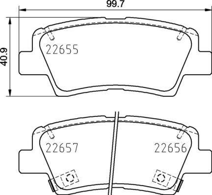 FREN BALATASI ARKA HYUNDAI I10 14 / I20 14 -BLUE 11 -I30 12 -IONIQ 1.6GDI-TUCSON 2015