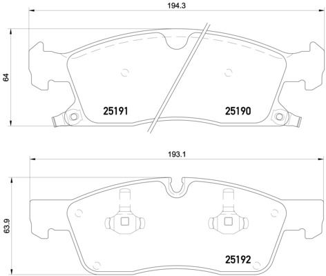 FREN BALATASI DODGE DURANGO WD 12/10- -JEEP GRAND CHEROKEE IV WK. WK2 06/10-