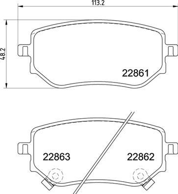 FREN BALATASI ARKA MERCEDES X-CLASS W470 . NISSAN NAVARA 15 D23. D23T 2.3 DCİ