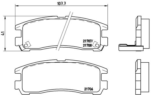 FREN BALATASI ARKA MITSUBISHI GALANT 92-00-PAJERO 99-