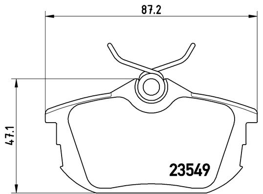 ARKA FREN BALATASI MITSUBISHI CARISMA 96 06/COLT 04 10-VOLVO S40-V40 96-04