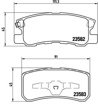 BALATA FREN ARKA- MITSUBISHI ASX 12 /OUTLANDER 12 /MAZDA-6 13