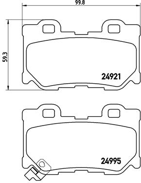 BALATA FREN ARKA- INFINITI FX30 3.0 DT-FX37 3.7-INFINITI G7 3.7-Q50-Q60-Q70