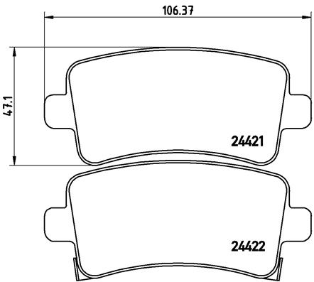 FREN BALATASI ARKA OPEL INSIGNIA ALL MODEL 08- 16 17-18 INC JANT