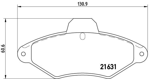 ÖN BALATA CITROEN XANTIA 1.6 1.8 16V 1.9D 2.0 2.0HDİ 94-03 60.5X130.9X17