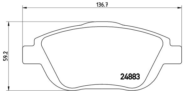 ÖN FREN BALATASI CORSA F 19 CROSSLAND 17 MOKKA 20 C3 II-III-AIRCROSS 09 C4 14 208 19 2008 19 DS3 15 15 İNÇ 283MM