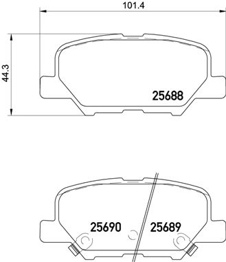 FREN BALATASI ARKA MITSUBISHI ASX 12 /OUTLANDER 12 /MAZDA-6 13