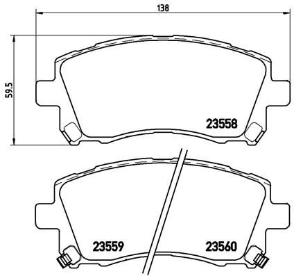 ÖN BALATA SUBARU FORESTER 2.0-2.0T 97-02 -LEGACY II 2.5I 4WD 96-99 0986TB2327