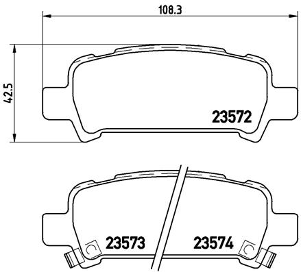 BALATA FREN ARKA- SUBARU FORESTER 97 02/IMPREZA 98 05/LEGAZY 98 03/OUTBACK 00 03