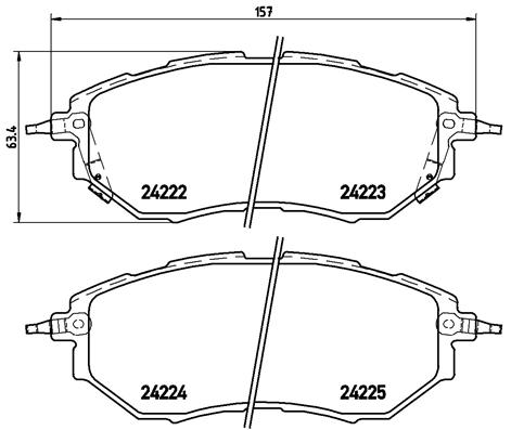 BALATA FREN ON SUBARU FORESTER 2.0 12- -LEGACY 03-09-OUTBACK 14- LEVORG