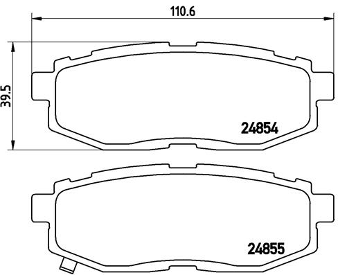 BALATA FREN ARKA- SUBARU BRZ 2.0 2012 -FORESTER 2.0 2013 -LEGACY 2.5 2009